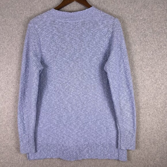 J.Jill Cardigan Women Small Blue Slub Textured Button Front V-Neck Comfy Casual - Picture 11 of 11